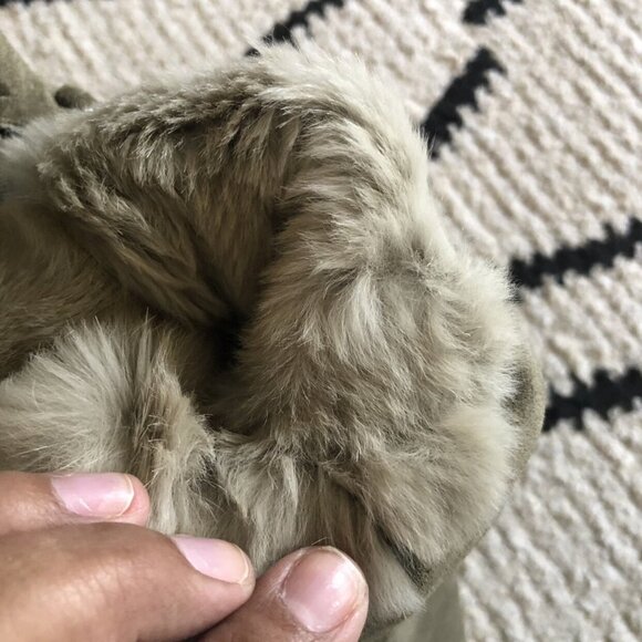 Jimmy Choo Suede Biker Boots Rabbit Fur - Picture 8 of 14